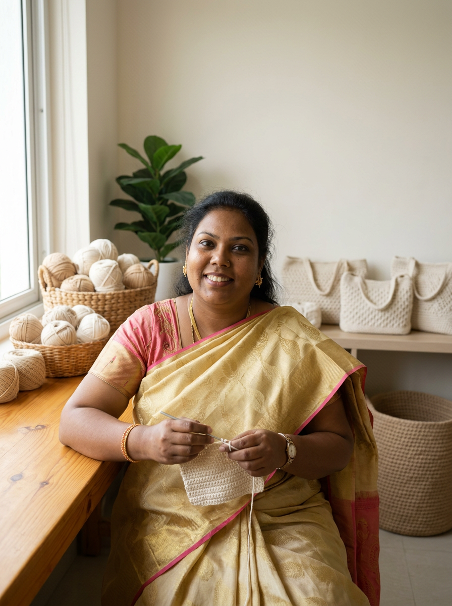 Anitha Angelina Edison at the bench in Chennai